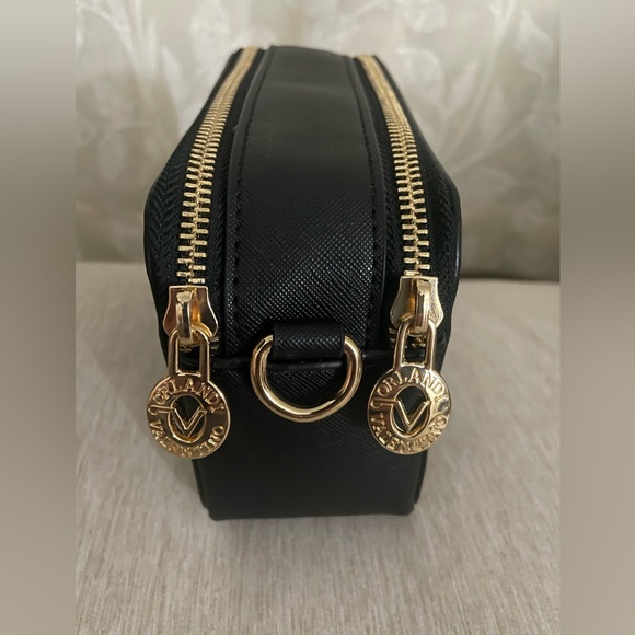 Valentino Orlandi Black & Gold Crossbody Cámara Bag - Picture 2 of 4